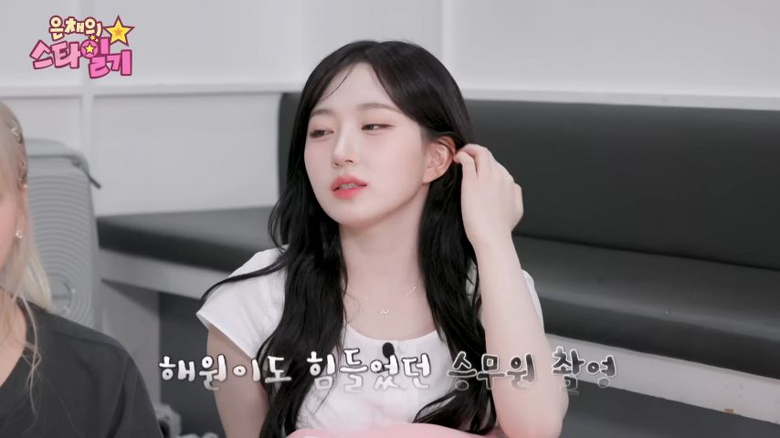 엔믹스 해원, 은채의 스타일기 리액션 표정