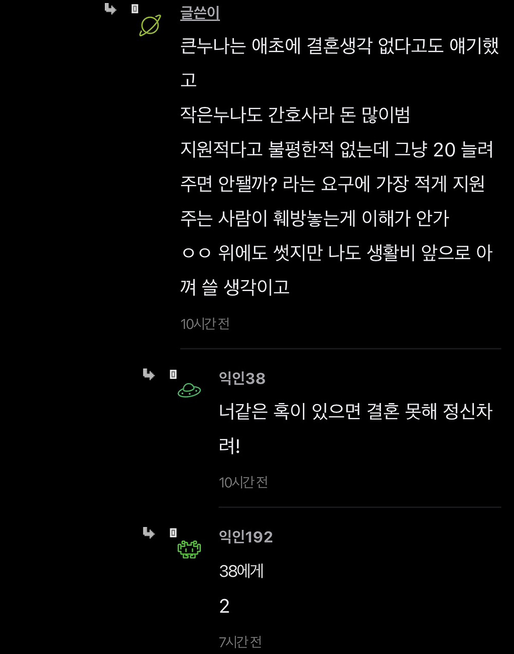 대학생 생활비로 누나랑 대판 싸우고 집나옴