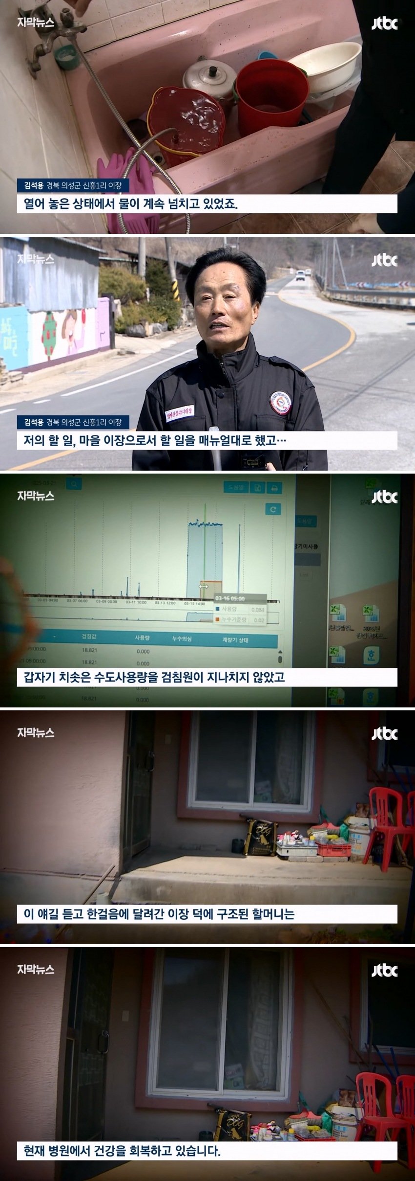 갑자기 치솟은 수도 사용량을 본 검침원의 직감