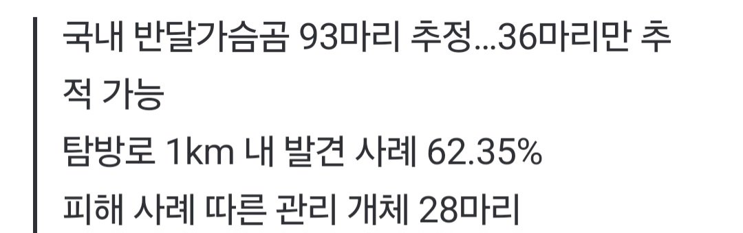 좆됐다는 지리산 반달가슴곰 상황 ㄷㄷ