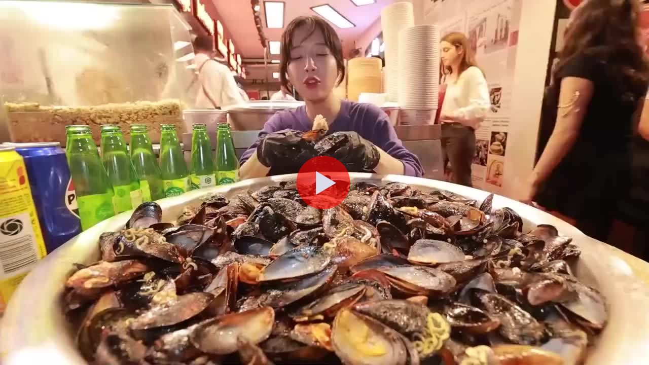 홍합밥 300개 먹방에 도전하는 쯔양 ㄷㄷㄷ