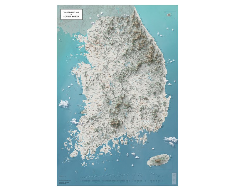 100대 명산 전국 지형지도