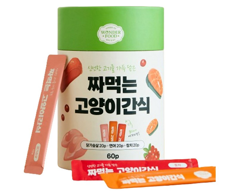 원더푸드 짜먹는 고양이 간식 60p