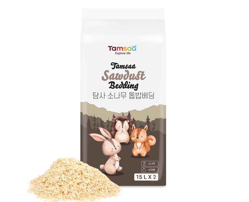 탐사 압축 톱밥 베딩 사과향