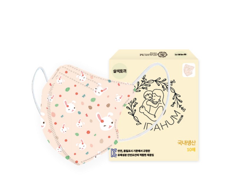 IDAHUM 캐릭터 입체 마스크 새부리형 개별포장 유아용