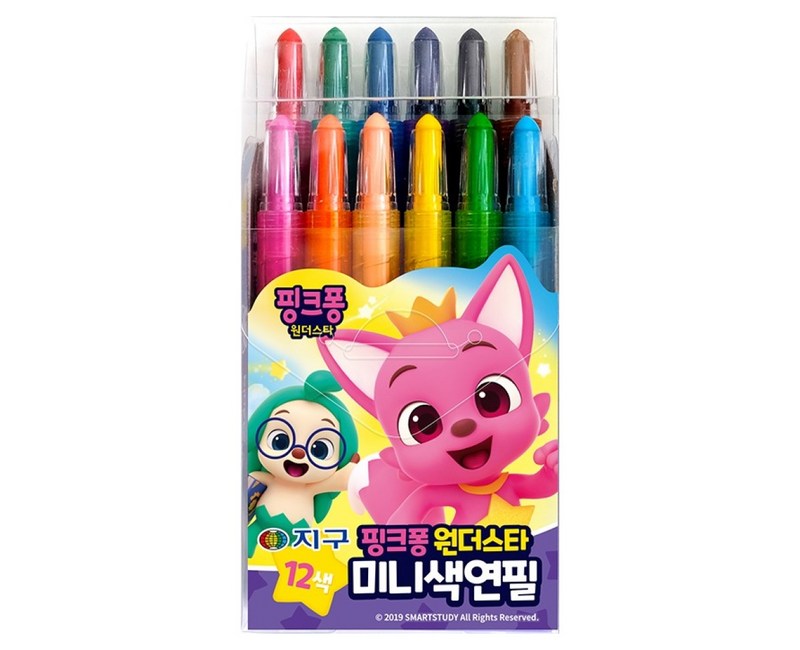 지구화학 핑크퐁미니 색연필 세트