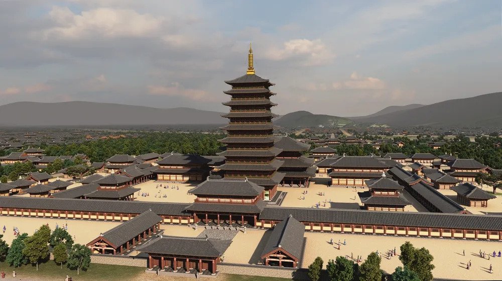 경주 황룡사 9층 목탑을 모델로 만든 황룡원의 위용 ㄷㄷ
