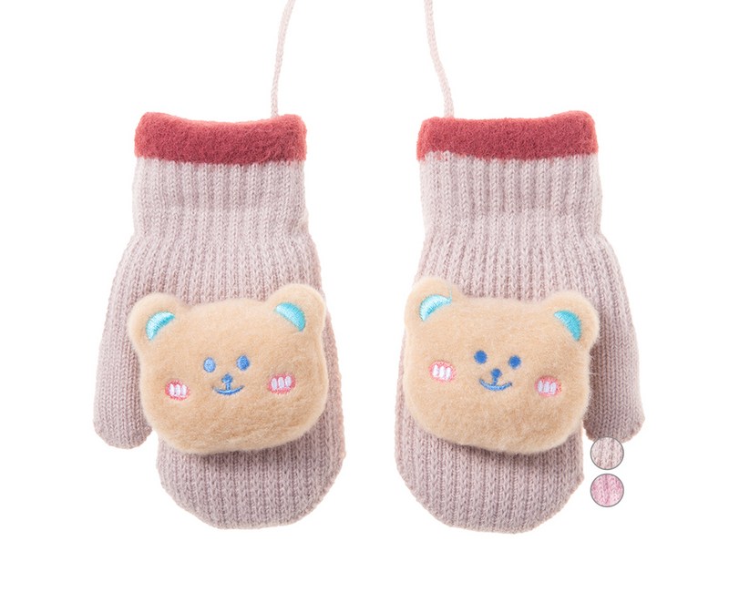 롤리트리 아동용 밍크털 안감 동물 장갑