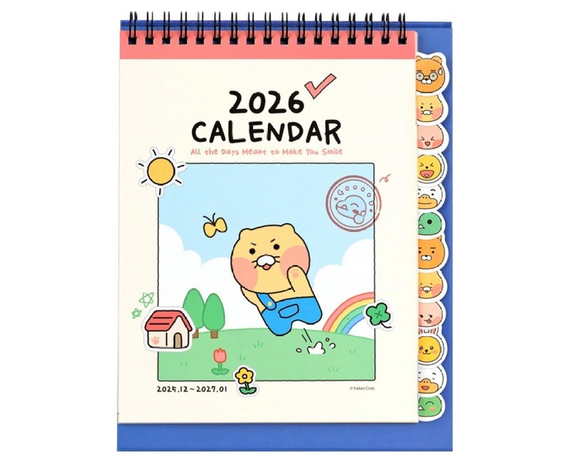 카카오프렌즈 에브리데이 2026년 인덱스 탁상 캘린더