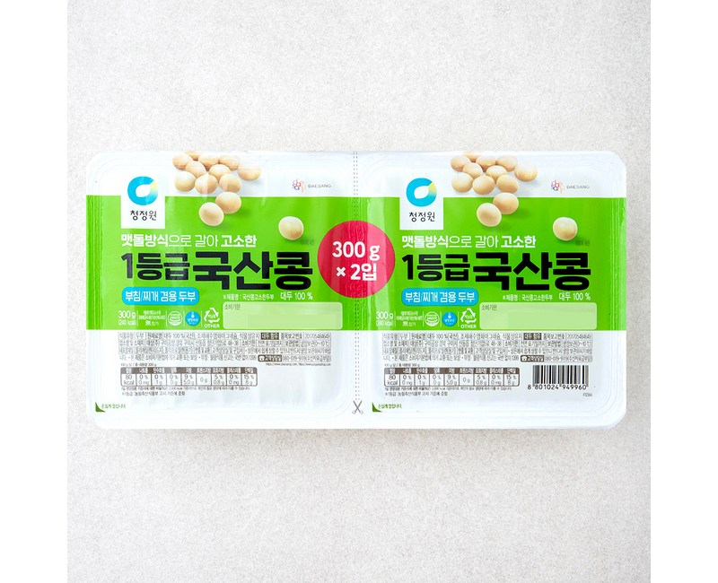 청정원 1등급 국산콩 두부 부침찌개 겸용
