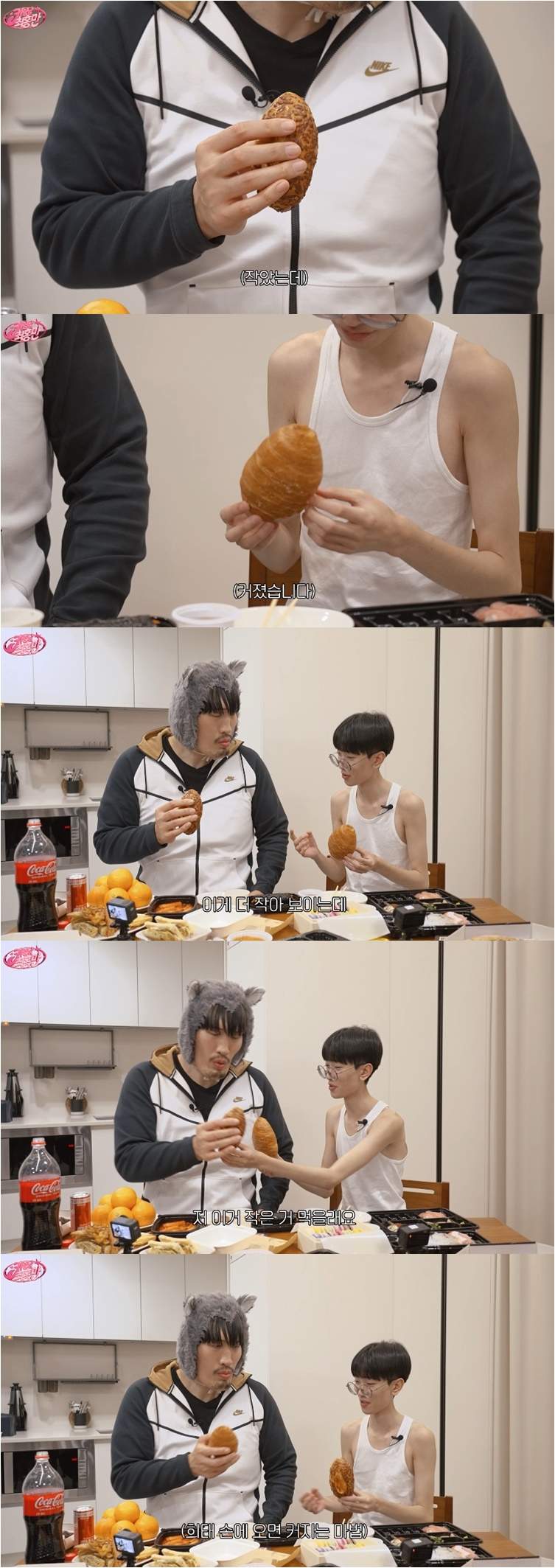 47kg 멸치남을 만난 160kg 최홍만 피지컬, 먹방 비교체험 ㅋㅋㅋ
