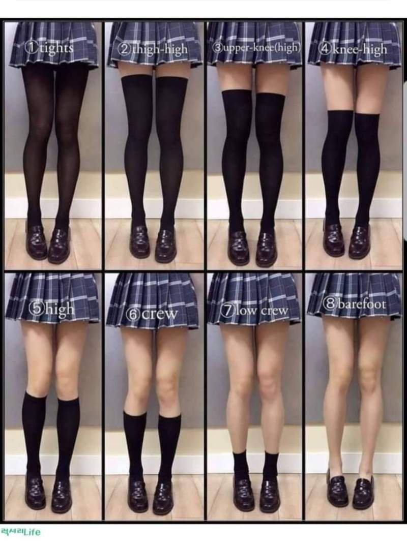 스타킹 길이에따른 취향차이