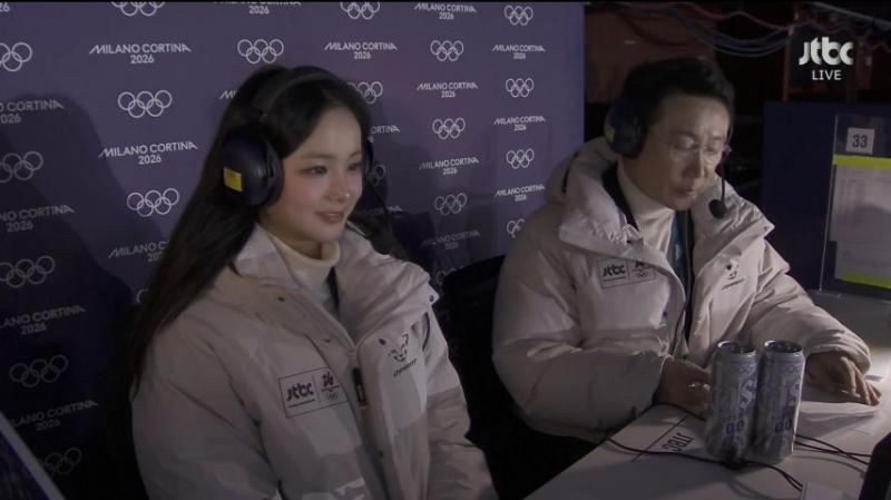올림픽 피겨, 방송 멘트 하는 임은수 해설위원, 표정