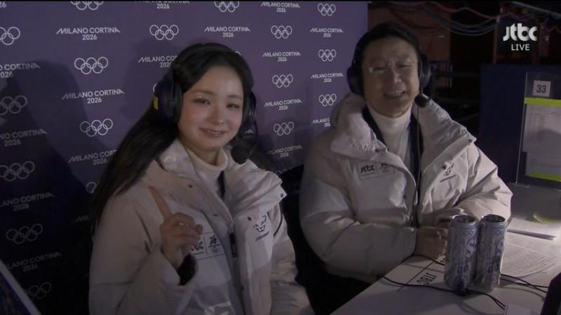 올림픽 피겨, 방송 멘트 하는 임은수 해설위원, 표정
