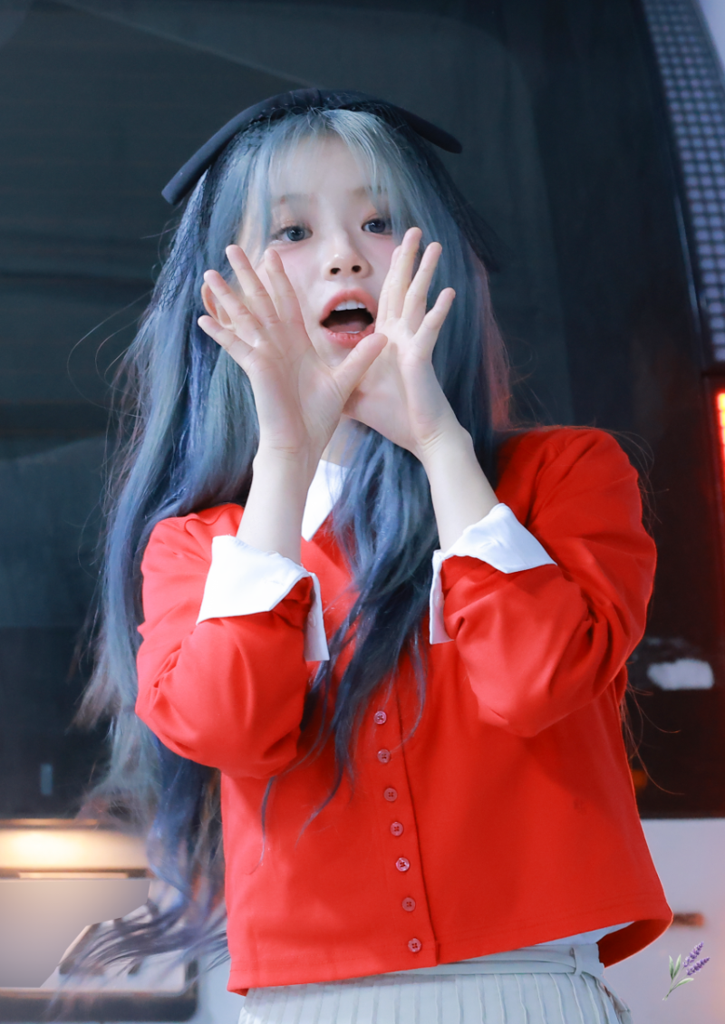 QWER 애쉬그레이색 염색한  쵸단