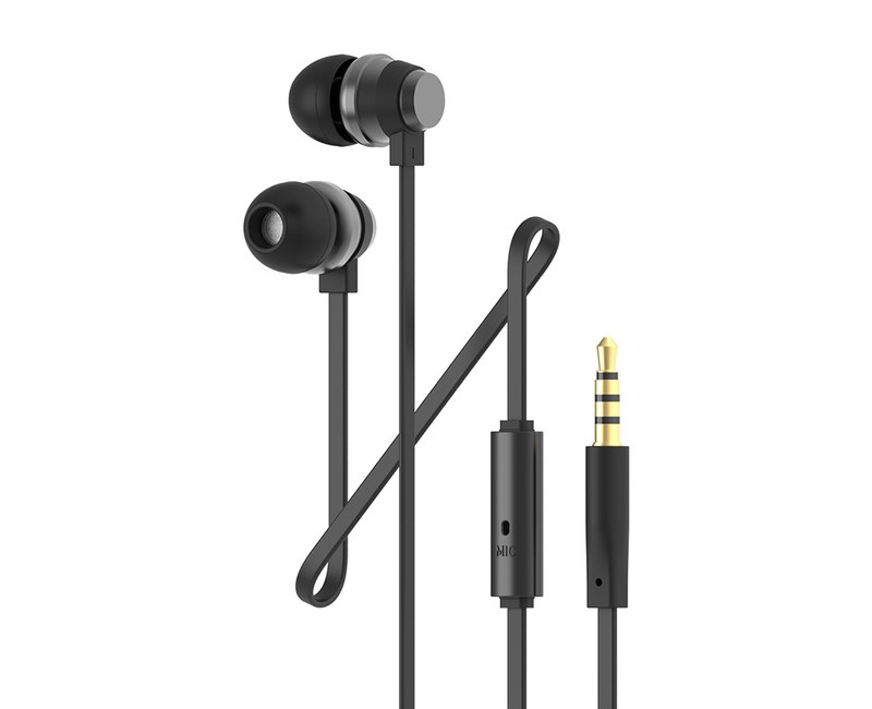 아이리버 3.5mm AUX 갤럭시 노트북 컴퓨터 알루미늄 커널형 유선 이어폰, BHC-70M, 블랙