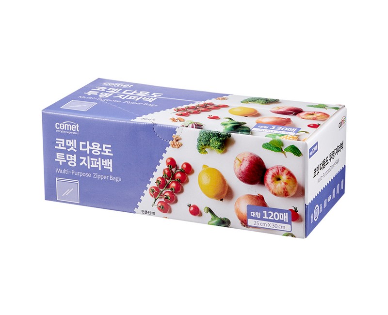 코멧 다용도 투명 지퍼백
