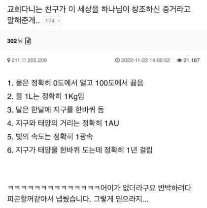 세상을 하나님이 창조하신 증거