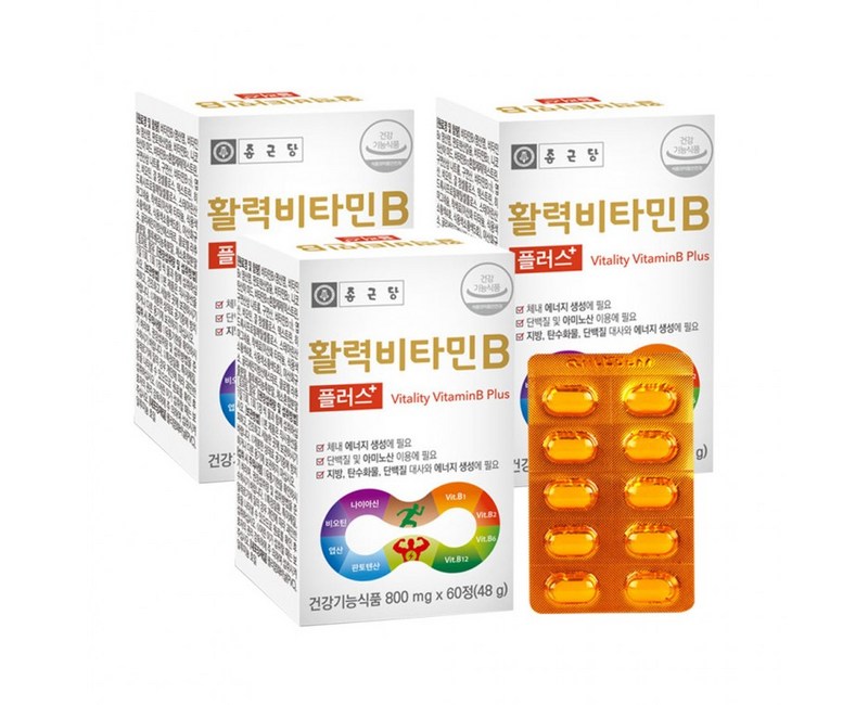 종근당활력비타민B 플러스 800mgx60정 3개