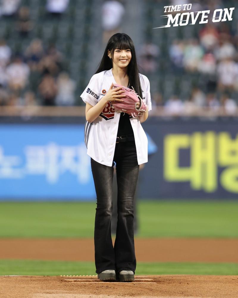엔믹스 규진 두산베어스 시구