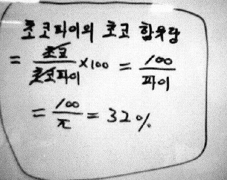 초코파이의 초코함유량