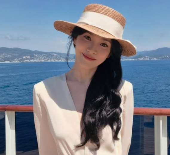 4색 줄무늬 브라탑 프로미스나인 팬사인회 이나경 청치마