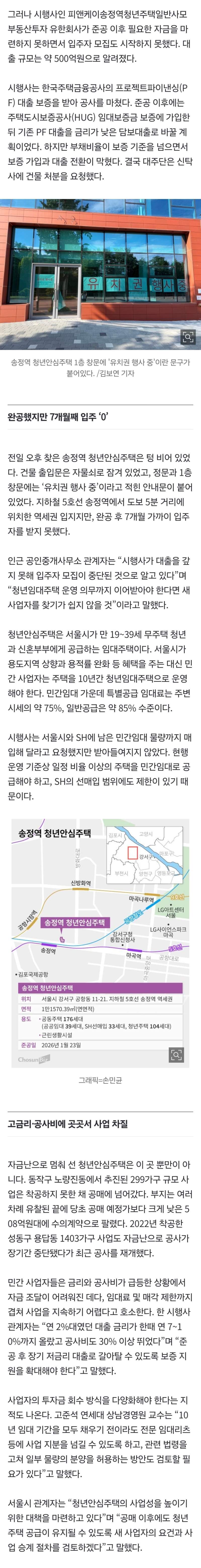 [단독] 7개월째 텅 빈 송정역 청년주택… 500억 대출 못 갚아 공매