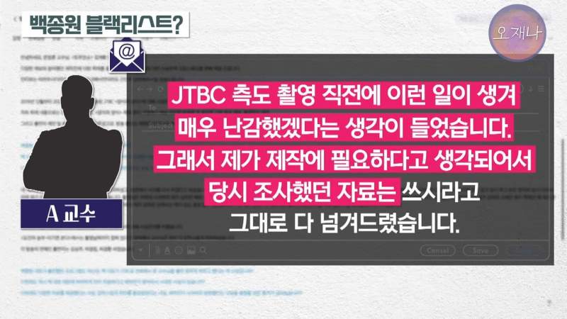 갑질로 출연자를 하차시킨 백종원