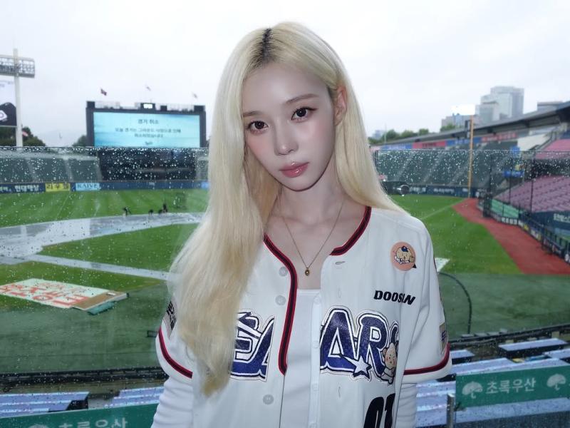 에스파 윈터 두산 베어스 시구 우천 취소
