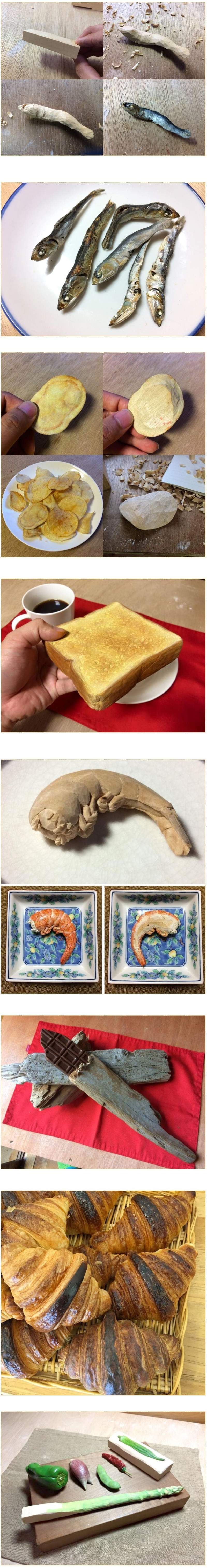 리얼한 나무 조각