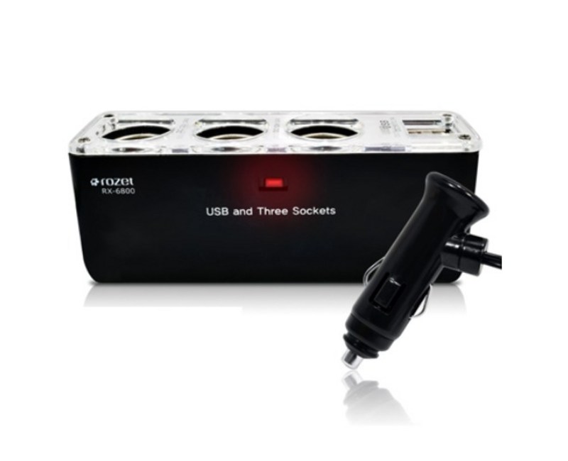 rozet 차량용멀티탭 소켓3구 시거잭 충전기 RX-6800