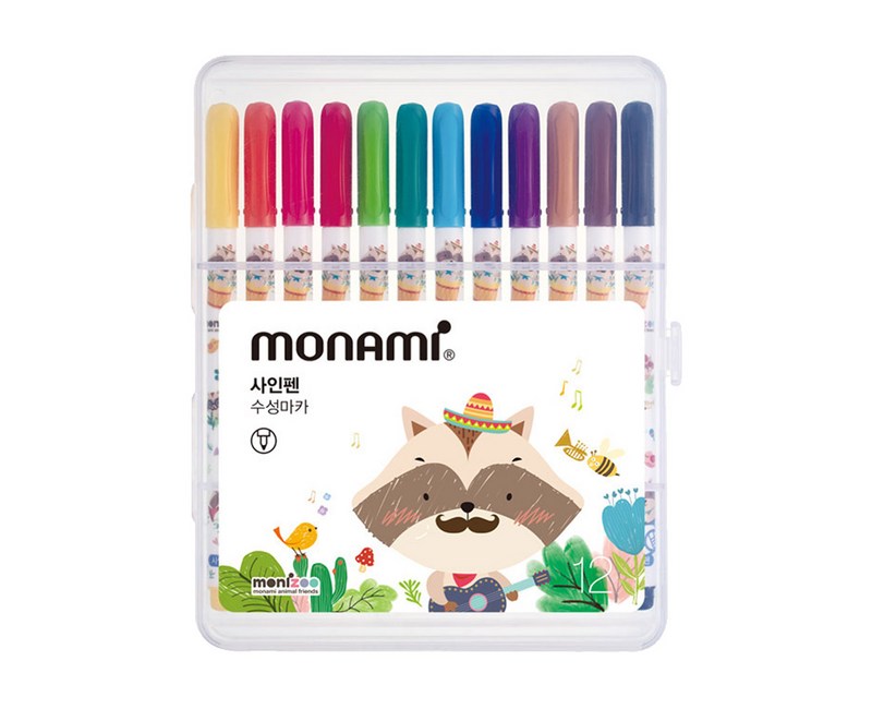 모니주 사인펜 12색