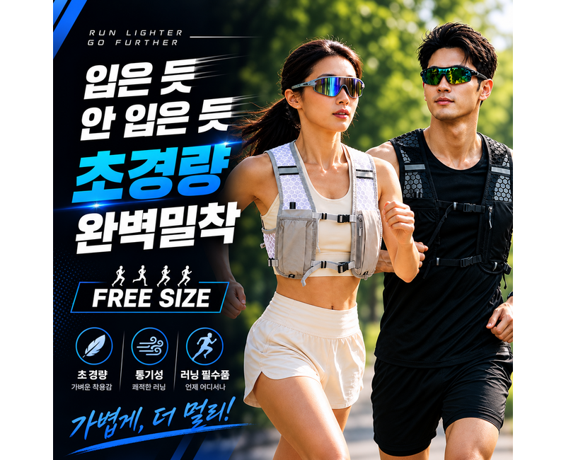 웰루틴온 러닝 조끼 트레일 등산 마라톤 런닝 백팩 베스트