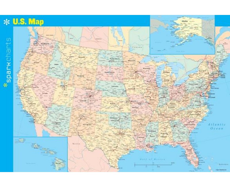 U.S. Map, Folded