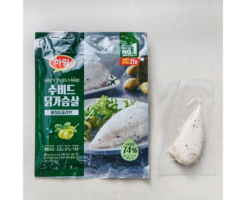 [로켓프레시] 하림 수비드 닭가슴살 바질&올리브