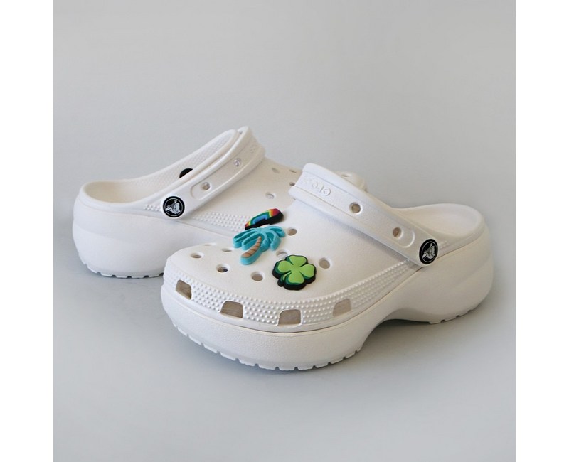 CROCS 정품 크록스 여성 클래식 플랫폼 클로그 206750 레츄 악세사리