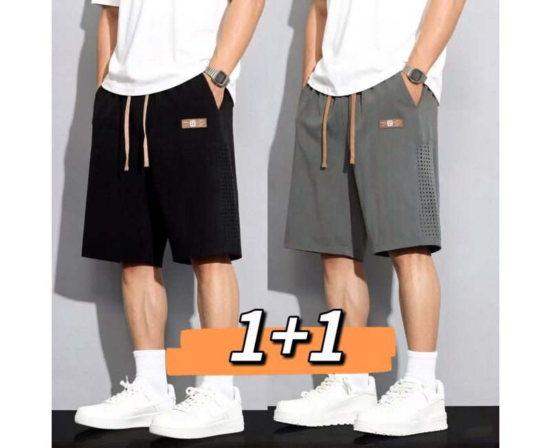 스타일닥터 1+1 남성 여름 반바지 시원한 냉감 밴딩 5부 기본 캐주얼 팬츠