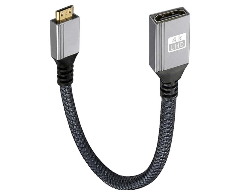 Ytek 일자형 HDMI 2.0 to Mini HDMI 연장 케이블 숏타입 YT-HMF01