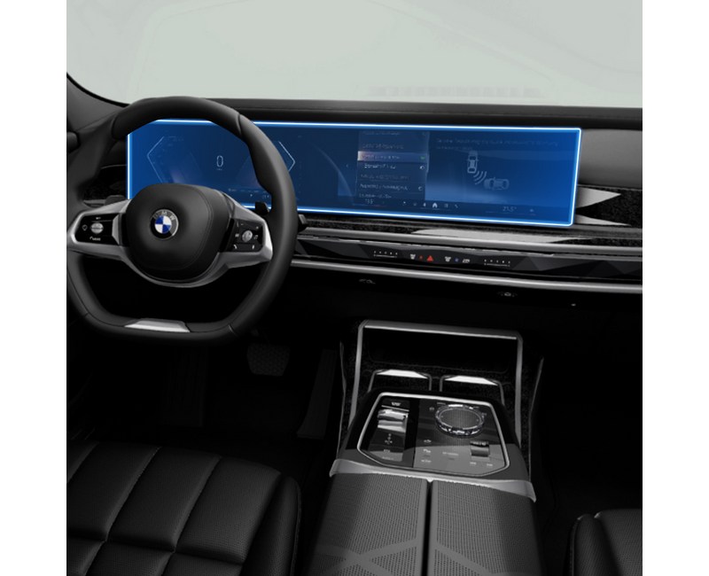 스코코 BMW 더 7시리즈 G70 지문방지 저반사 풀커버 네비게이션 액정보호필름 세트