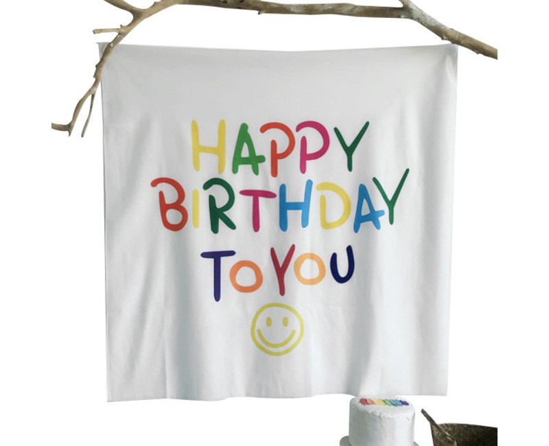마켓감성 생일 축하 배경 천