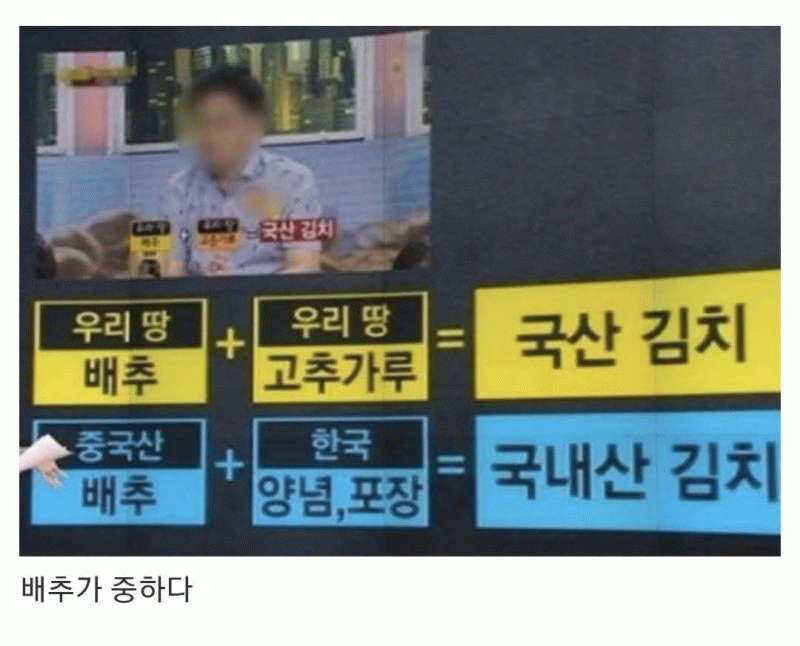국산 김치와 국내산 김치의 차이