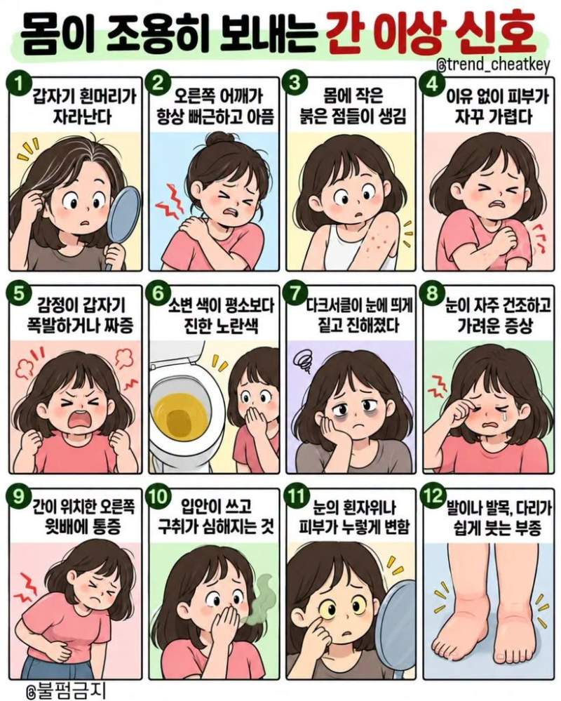 몸이 조용히 보내는 간 이상 신호