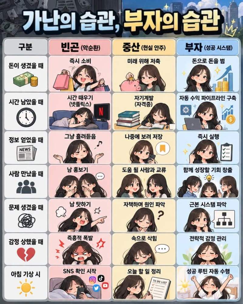 가난한자 vs 부자의 습관