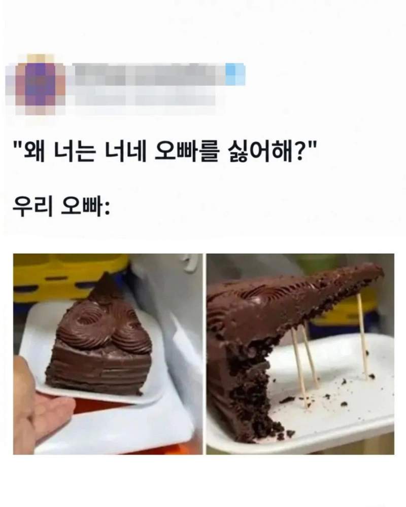 오빠가 너무 싫다며 사진을 공개한 여동생