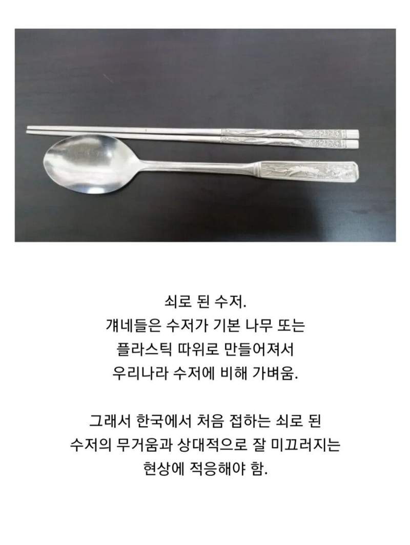 한국에 온 일본인들이 초반에 적응해야 하는 것.
