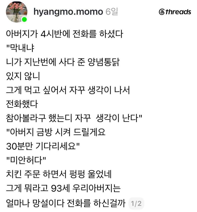 아버지와 치킨