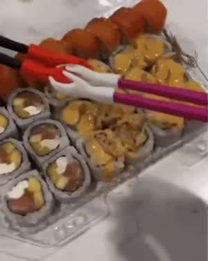 인사가 가능한 젓가락.