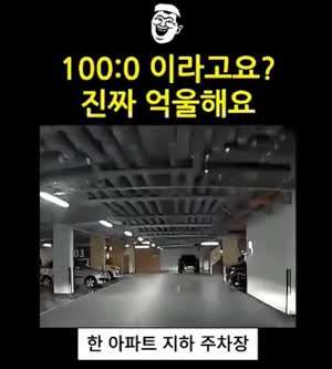 운전자 100:0 나왔다는 의정부 지하주차장 사고.gif