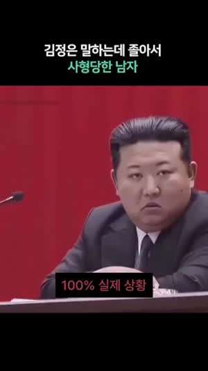 김정은이 말하는데 졸아서 사형당한 남자.mp4