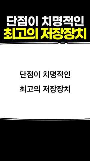 단점이 치명적인 최고의 저장장치